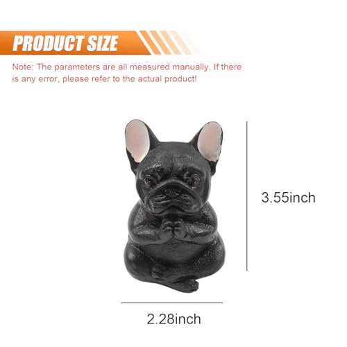 Figura Decorativa Perro Pug Meditando Resina para Auto miniatura 2