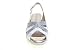 Sandalia en Piel cuña de 4 cm Tira Talon con Hebilla (Plata,...