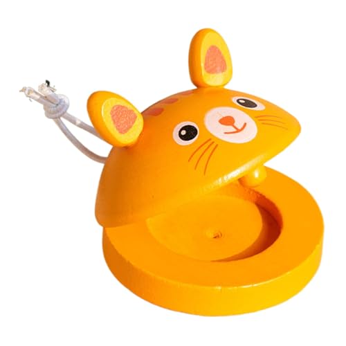 Castagnettes pour , castagnettes à Doigts en Bois | Planche à Clap de Doigt à Motif Animal Mignon avec Ficelle - Jouet à Percussion pour garçons et Filles à partir de 3 Ans, Instruments de