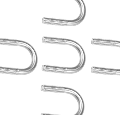 5 Pcs M8 U-Bolts - 304 Stainless Steel Fasteners for Home and Industrial Use(M8x42mm)