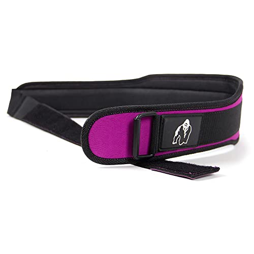 GORILLA WEAR 4 Inch Women's Lifting Belt - Black/Purple L