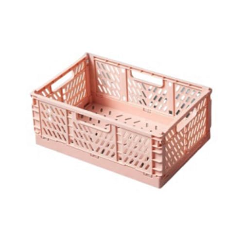 Pqahffowr Caja de Almacenamiento Plegable, Cesta, Contenedor de Cosméticos, Soporte de Escritorio, Uso Doméstico, Escritorio Escolar, Caja de Almacenamiento Rosa