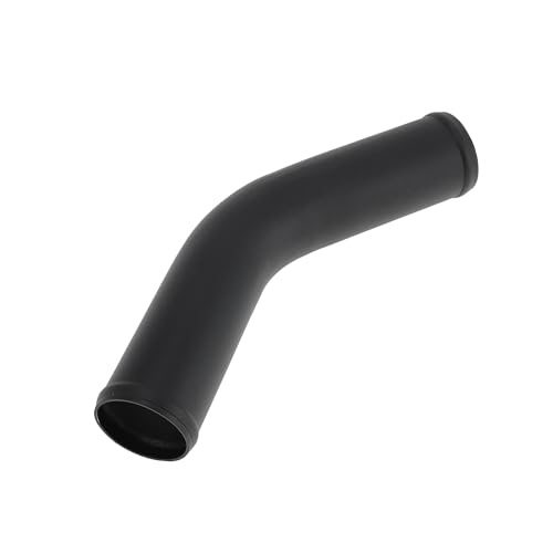 HEROFFIX 2" OD 45 Degree Bend 6064 Aluminum Alloy Tube Intercooler Pipe Surface Blasting Air Intake Connection Hose W/Double Bead Roll 5.9" Length Black by HEROFFIX - Used condition - CA$11.11
