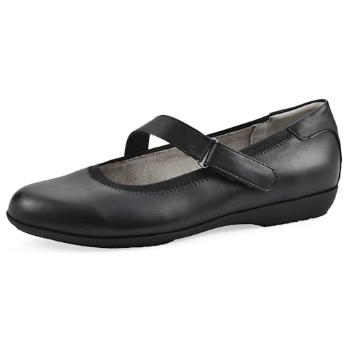 Cliffs by White Mountain Women's Carwen Cushioned Mary Jane Flat, Black/Smooth, 9 W by CLIFFS BY WHITE MOUNTAIN - Used condition - US$44.56