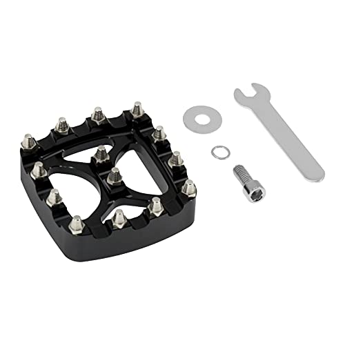 HDBUBALUS Offroad Mini Brake Pedal Pad Cover Aluminum Fit for Harley Sportster Softail Dyna XG Black