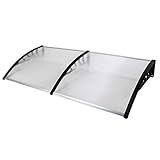 Window Awning Door Canopy, Outdoor Polycarbonate Cover Outdoor Front Door Patio Canopy UV Rain Snow