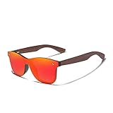 UKKD Gafas De Sol Polarizadas Muje Kingseven Natürliche Holz-Sonnenbrille-Männer Polarisierte Mode Sonnenbrillen Ursprüngliche Hölzerne Oculos De Sol Masculino,Rot Bubingaholz,China