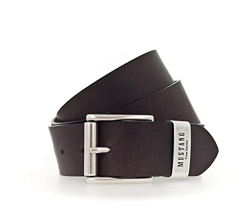Ceinture Mustang en cuir marron foncé 40mm taille 125 ajustable