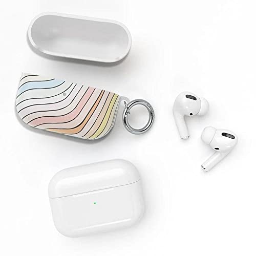 Casely Compatible With Airpods 3 Case | Ride The Wave | Pastel Rainbow Lined Airpods Case #TOP6