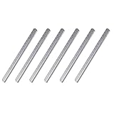 Steel Plates for Weighted Vest, 6PCs Adjustable Strength Training Weight Plates, Rustproof Long Steel Plate with Round Head Loading for Men Women Running Fitness Sport (6PCS Steel Plates)