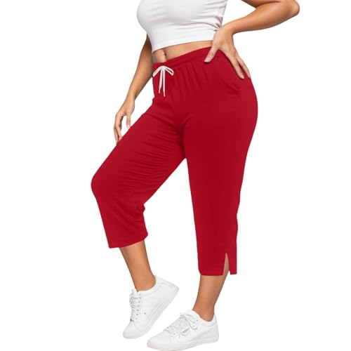 Pantalon grande taille stretch et doux avec poches pour le sport