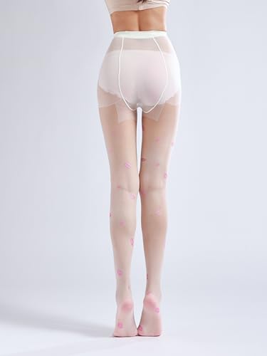 Image of Sahabowi Women Tights, Sheer High Waist Pantyhose, Vintage Control Top Stockings, Siwa9