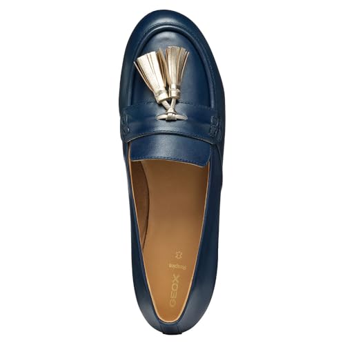 Geox Women's D Palmaria B Moccasin, Navy/Lt Gold, 6.5 UK - Image 4