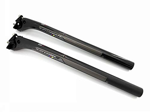 PLATT 3K Matte Glossy Full Carbon Fiber Seatpost Seat Tube 25.4/27.2/31.6mm MTB Road Bicycle Setback Seatpost (Grey Matte, 27.2X350MM)