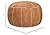 zefen Decorative Pouf Foot Stool Round Unstuffed Leather Ottoman Cushion Storage seat or for Resting Your Feet on, Floor Chair Foot Living Room Bedroom Kids Room and Wedding (Brown)