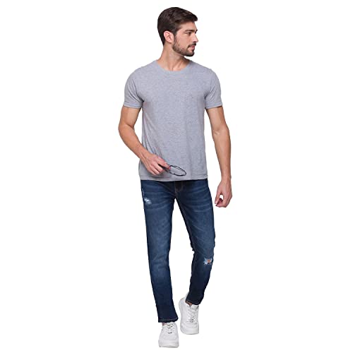Image of Being Human Blue Skinny Straight Fit Men's Denims Clothing