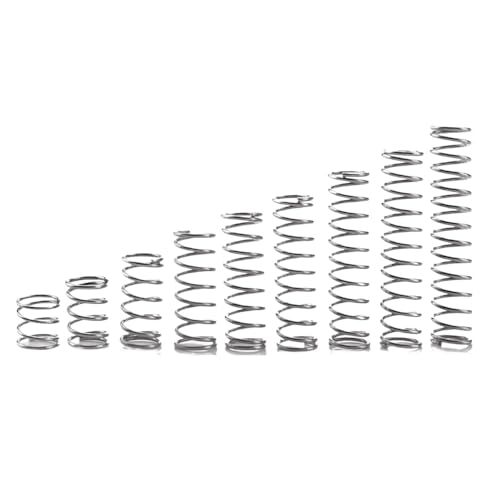 10Pcs 304 Stainless Steel Compression Springs - Wire Dia 0.6/0.7/0.8mm, OD 5mm-50mm, Open End Type(0.7 x 9 x 15mm)