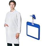 PBAHAUP 2 Camice Bianco Da Laboratorio, Camice Da Laboratorio Chimico Uomo Donna Unisex, D...