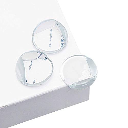 LINVINC Kinder Eckenschutz - Weich Transparent Eckenschutz und Kantenschutz für Tisch und Möbel Ecken - Babysicherung Universal Eckenschutz, Transparent, Große Runde (8 Stück) Cover