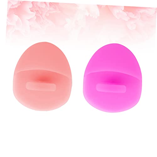 SUPVOX 2 Pçs Almofadas De Limpeza Para O Rosto Purificador Facial Silicone Esfregão Facial Massagead