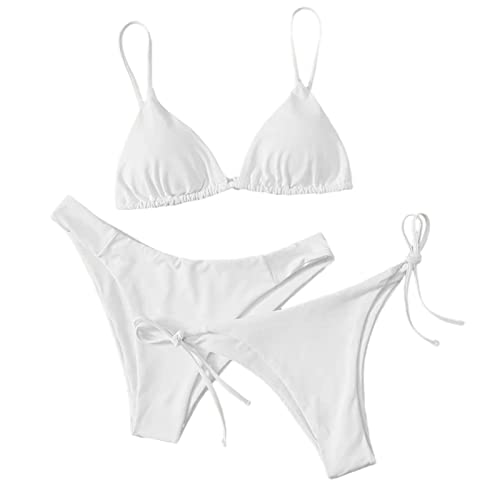 Maillot de bain 3 pièces uni avec ensemble bikini 2026 pour femme chic