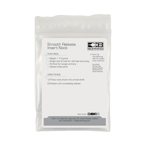 image for Bohning Smooth Release Insert Nock, fits .246 Shafts (Standard Diamete