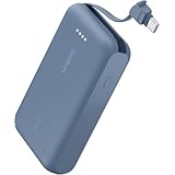 【Amazon.co.jp限定】 Belkin モバイルバッテリー(10000mAh 20W USB-Cケーブル内蔵) 3C対応 最大20W PD高速充電対応 PPS対応 iPhone 17,16～12&Androidスマホ対応 2台同時充電 PSE 軽量&コンパクト 機内持ち込み可能 ブルー BPB021fqBL-A ※Amazon.co.jp限定 壁紙ダウンロード付き