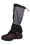 Mountain Warehouse Highland Gamaschen - Wasserfest, für Wanderstiefel, strapazierfähige Beinbekleidung,Frontverschluss, Stiefelgamaschen, Haken - Hält Wasser ab Schwarz Large / X-Large