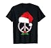 Christmas Peace Sign Candy Cane Santa Peace Symbol T-Shirt