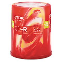 TDK Electronics Corp. CD-R Discs, 700MB, 80Min, 52x, 100/PK, Silver-picture-34