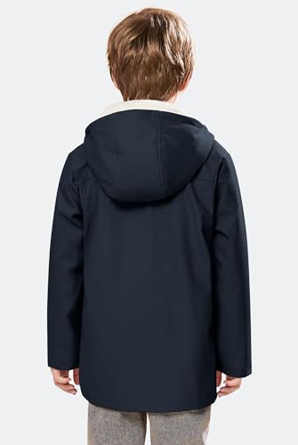 maoo garden Girls Boys Rain Jacket Lightweight Waterproof Raincoat Hooded Lined Long Windbreaker2