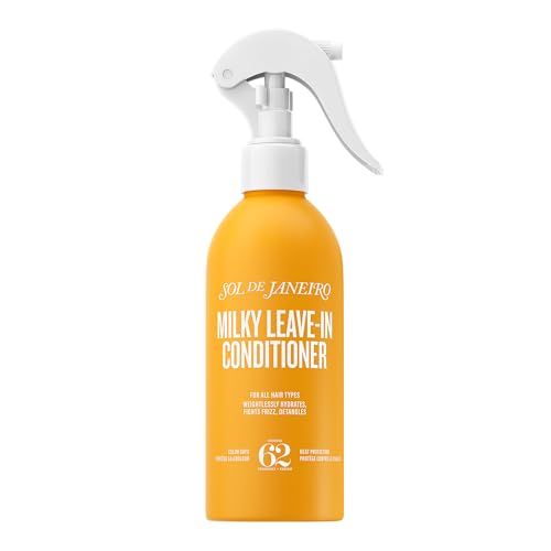 Sol de Janeiro Milky Leave-In Conditioner | Fights Frizz | Detangles | Heat Protection Spray For Hair | Vegan Formula (7.1 Ounce Cheirosa 62)
