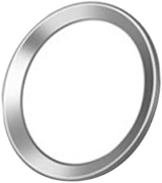 HOMSFOU Home Button Sticker Fingerprint Identification Key Sticker with Silver Edge White Color Premium Copper Polymer Material Recognition Rate Easy to Use Compatible with Mobile Devices