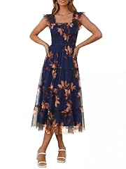 Brown Floral Dark Blue