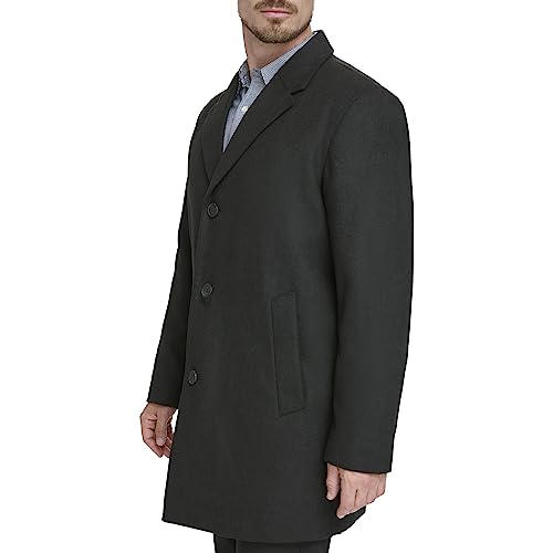 Image of DOCKERS Men's Henry Wool Blend Top Coat (Regular and Big & Tall Sizes)