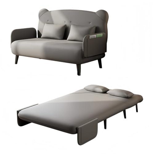 Luminary Aether�\�t�@�[�x�b�h �܂肽���ݎ� 1 �l�p / 2 �l�p 3WAY �}���`�t�@���N�V���� �N�b�V�����t�� �A�[�����X�g 5 �i�K���N���C�j���O �ȃX�y�[�X �V���O���\�t�@ �x�b�h �I�����W �� 70cm (�O���[,120��)