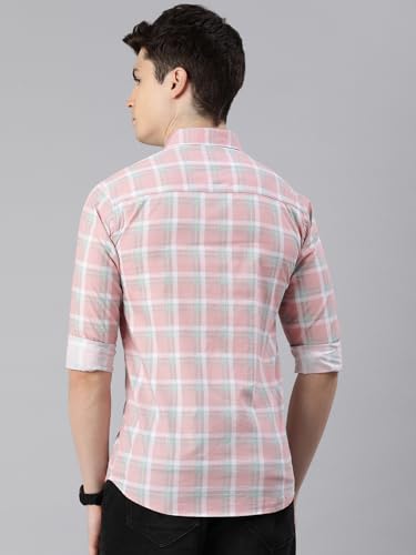 Image of Majestic Man Men Box Checkered Slim Fit Cotton Casual Shirt