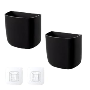 ideamall リモコンラック 壁掛け リモコン ラック ホルダー 収納ボックス リモコンスタンド リモコン整理 2個セット (ブラック)