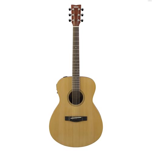 YAMAHA FSX400 Acoustic-Electric Guitar – Compact Concert Body, Scale 25, Slim String Spacing, Scalloped Bracing, System-75 Preamp with Pickup and Tuner – Natural Satin