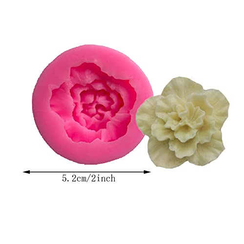 3 Pack Flower Cake Fondant Molds Mini Daisy Rose And Small Flower Leaf Shapes Silicone Mold For Sugarcraft Cake Decoration, Polymer Clay, Chocolate, Soap Wax Making Crafting Projects #TOP4