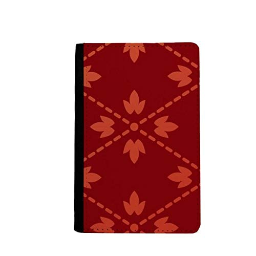 Étui passeport motif feuilles style japonais chinois asiatique de voyage