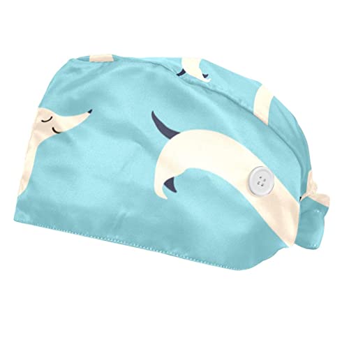 Couvre-chef unisexe imprimé chien saucisse : casquette de travail hommes femmes (2 pièces)