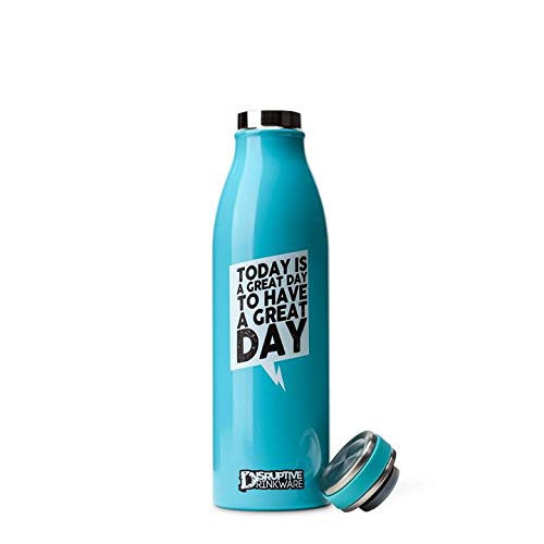 DISRUPTIVE DRINKWARE Water Bottle Stainless Steel BPA Free Great Day
