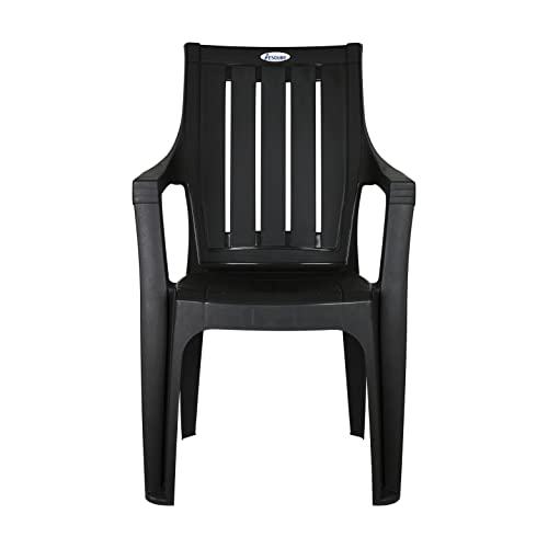 Esqube Neptune Plastic Arm Chair - Black