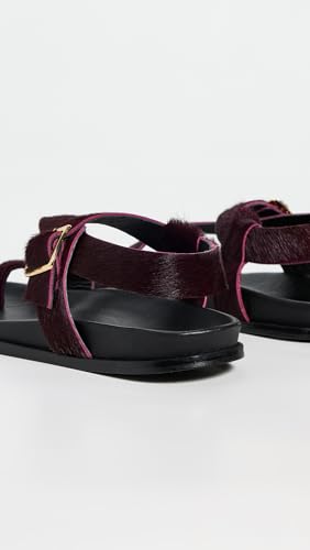 ALOHAS Women's Siren Soft Burgundy Leather Sandals3