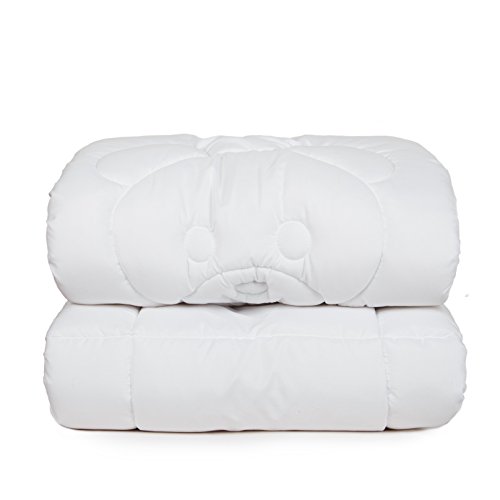 Image of Tadpoles Toddler Crib Comforter - Breathable Microfiber Shell & Lightweight Comforter - Crib Duvet Insert & Toddler Bedding Duvets - 40 x 60 in, Box Pattern White