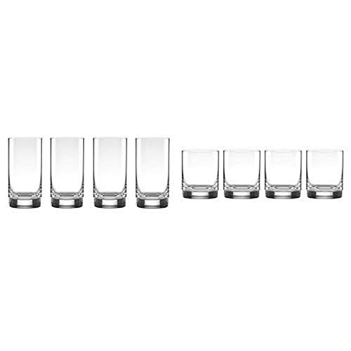 Lenox Tuscany Classics Cylinder Highball, Clear - 852914 And Tuscany Classics Cylinder Double Old Fashioned Glass, Clear 13 Oz Set Of 4-852913 #TOP3