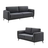 DESIGN ELEGANTE E CONTEMPORANEO: Il set CUBIK 3+2 posti si distingue per un design moderno con linee essenziali e ricercate. I braccioli sottili e la struttura ben proporzionata rendono questi divani perfetti per ambienti contract e residenziali dal gusto elegante e minimalista.