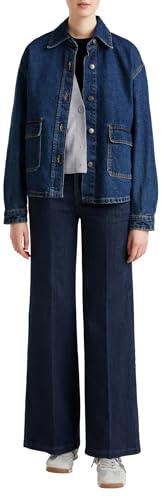 United Colors of Benetton Giubbino 296XDN07R Giacca, Blu, M Donna