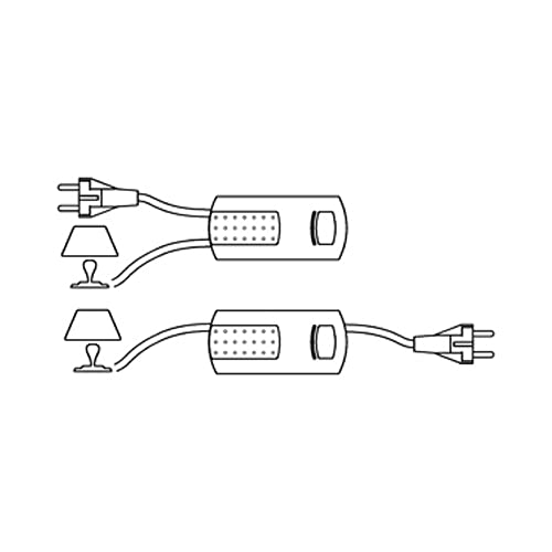 EHMANN LED Schnurdimmer 2620x0750, T26.07.50 schwarz, Phasenanschnitt, 230V, 50Hz, LED: 3-150 W, Leistung: 20-500 W/VA